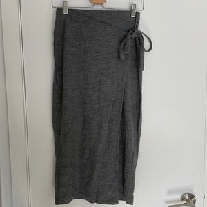 Aritzia Babaton wool wrap midi skirt